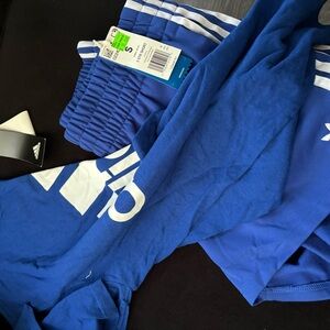 Royal blue adidas short set brand new never worn size small